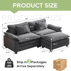 Oprisen 86" Modular Sectional Sofa, Comfy Cloud Couch Sectional Sofa - Image 2