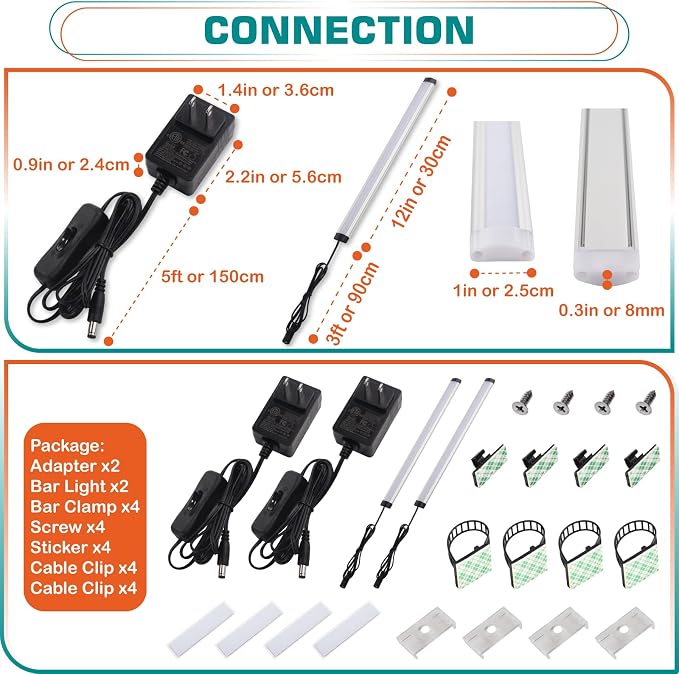 Under Cabinet LED Bar 12inch, Single Counter Light - Image 2