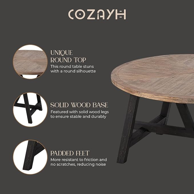 COZAYH Rustic Farmhouse End Table - Image 6