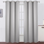 Blackout Curtains 42 x 84 inch/Light Grey Curtains Set of 2 Panels/Thermal by Lemomo