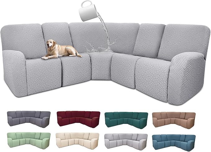 100% Waterproof Sectional Recliner Couch Covers by ROFASVCO