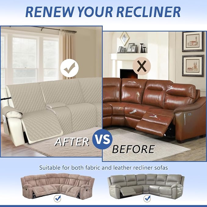 Arfntevss Recliner Sectional Couch Covers 1OO% Waterproof L Shape Sofa Cover - Image 5