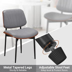 REONEY Dining Chairs Set of 4, Mid-Century Modern Upholstered PU Leather Chairs - Image 7