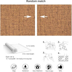 Beige Wallpaper Peel and Stick 472" Textured Beige Grasscloth Contact Paper - Image 5