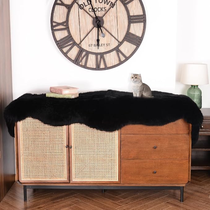 IRIWOOL Premium Genuine Fur Sheepskin Rug Real Australia Sheepskin Natural - Image 2