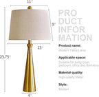 Oneach 25.75" 3-Way Dimmable Touch Control Modern USB Table Lamp Set of 2 - Image 4