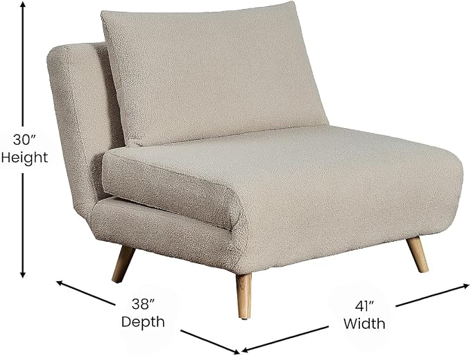 Flash Furniture Shaw Tri-Fold Convertible Sleeper Chair - Image 3