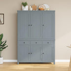 74.8''H High Freestanding Kitchen Pantry, Wooden Kitchen Organizers Cupboard - Image 4