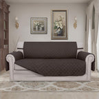 Easy-Going Reversible Couch Cover, 2 Cushion Sofa, Chocolate/Chocolate | - Image 2