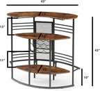 AC Pacific 43-Inch Industrial Home Bar Unit - Image 2