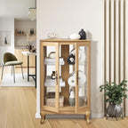 Curio Cabinet with Lighted, Curio Display Cabinet, Glass Display Cabinet with - Image 6