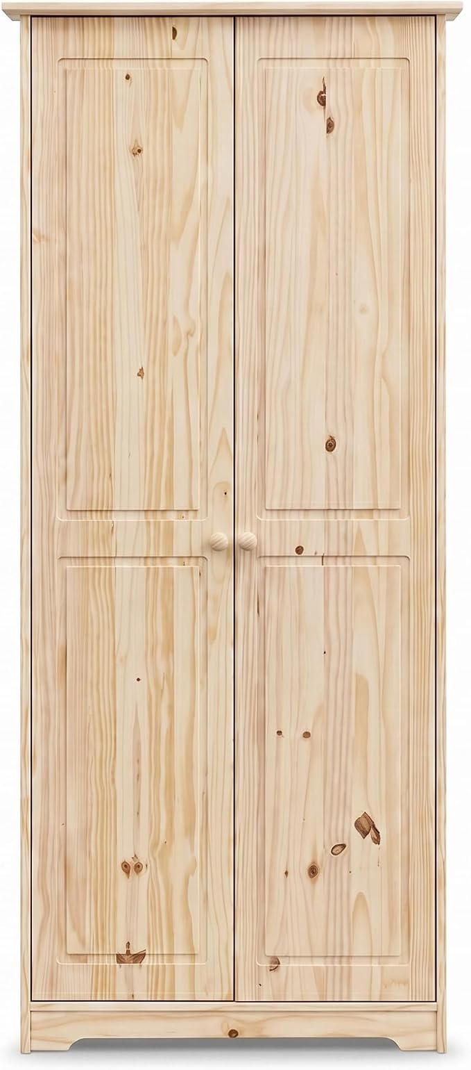 From the Tree Furniture Solid Pine Pantry Cabinet — 72" Tall Unfinished Kitchen - Image 3