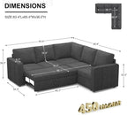 Belffin Modular Sectional Sleeper Sofa - Image 2