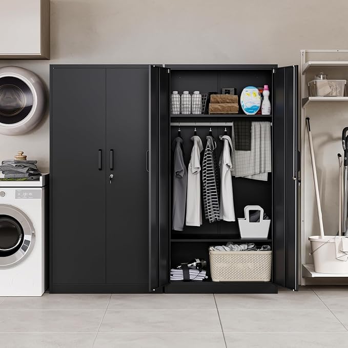 Letaya Metal Wardrobe Cabinets - Image 4