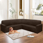 HDCAXKJ Corner Sectional Couch Covers Velvet Stretch L Shape Sofa Cover Soft - Image 6