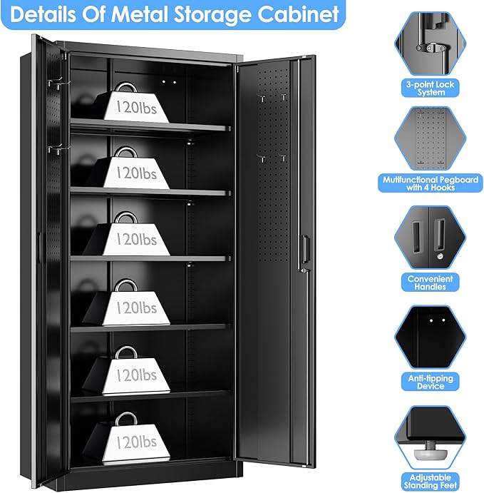 SUXXAN Metal Storage Cabinet - Image 4