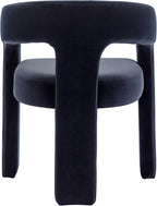 RIVOVA Modern Barrel Dining Chairs Set of 3, Velvet Upholstered Accent Side - Image 6