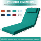 Outdoor Lounge Chair mat, 72 inches x 21 inches, Waterproof Chaise Lounge - Image 2