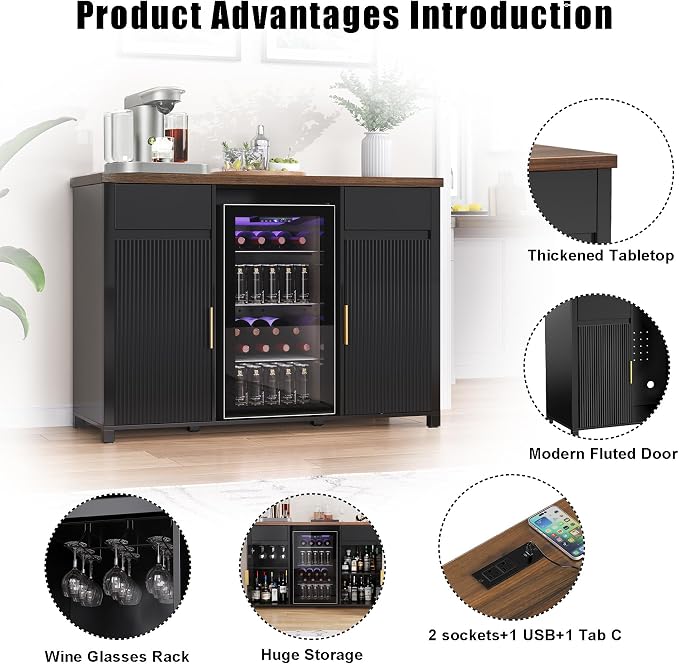 GDLF Large Coffee Bar Cabinet - Image 6