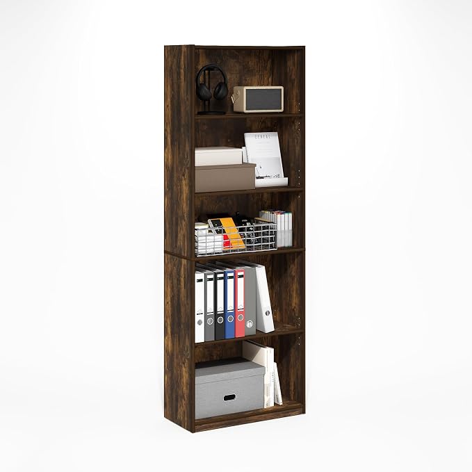 Furinno GEHRY Book Shelf, 5-Tier Bookshelf - Image 5
