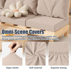8Pcs Outdoor Cushion Covers, Stretch Patio Furniture Couch Chair Slipcovers | - Image 3