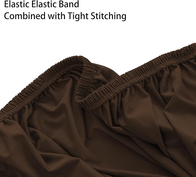 Super Stretch Ottoman Cover- Soft Form Fit Ottoman Cover Rectangular Ottoman - Image 6