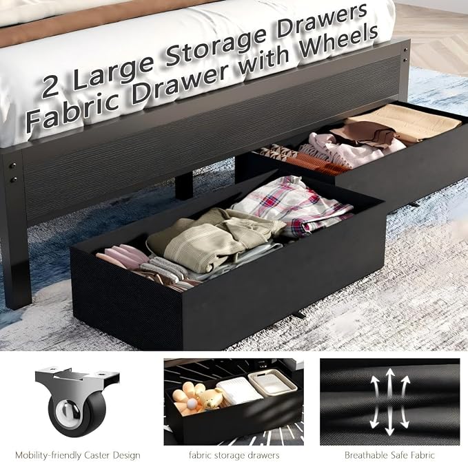 Furnulem Full Size Bed Frame - Image 9