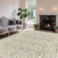 Vintage Light Green Living Room Rug, 6x9 Washable Area Rugs by Unknown