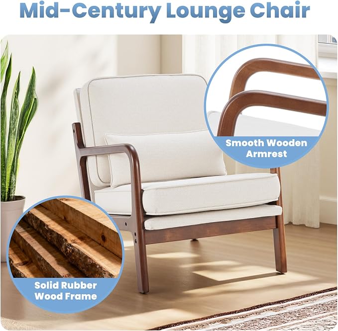 DUMOS Accent Chair Mid Century Modern Chair - Image 6