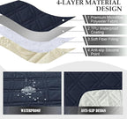 Genina Waterproof Recliner Chair Covers, Recliner Cover - Image 7