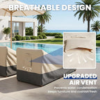 Extra Heavy Duty Patio Chaise Lounge Cover Waterproof 2 Pack - Image 6