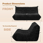 Bean Bag Loveseat Chair Big Sofa Beanbag Chair - Image 2