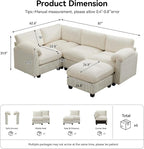87'' U-Shaped Sectional Sofa - Image 2