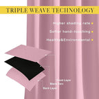 NICETOWN Long Crystal Pink Curtains - Image 3