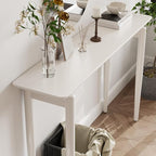 AQIMUELE Wood Console Table White Entryway Table, Thin Console Table, Sofa - Image 6