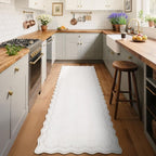 GarveeHome 2.5x8 Scalloped Washable Runner Rug Non Slip Hallway Kitchen Rug | - Image 3
