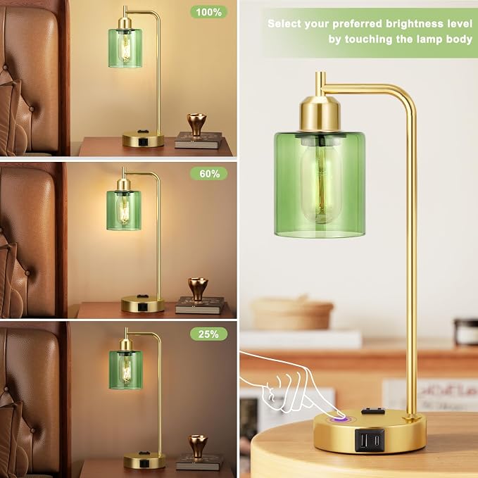Innqoo Industrial Green Table Lamps - Image 3