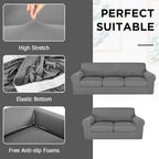 HunnmingRe Sofa Covers for 3 Cushion Couch Stretch Sofa and Loveseat Covers Set - Image 5
