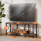 DUMOS 55” TV Stand with Power Outlets, Entertainment Center - Image 3
