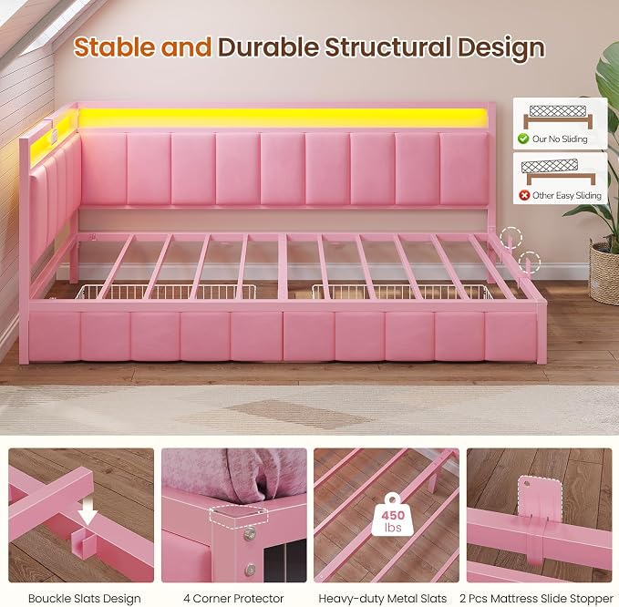 DICTAC Twin Corner Bed Frame - Image 8