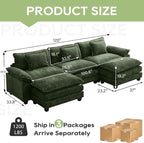 Oprisen 120" Modular Sectional Sofa, Comfy Cloud Couch Sectional Sofa - Image 2