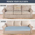 Stretch Cushion Cover, Soft Velvet Plush Cushion Slipcovers Loveseat Sofa - Image 6