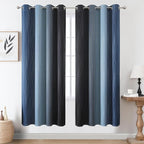 Navy Blue and Black Ombre Blackout Curtains - Image 2