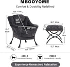MBOOYOME Lazy Chair with Folding Ottoman, Modern Accent Lounge Armchair with - Image 3