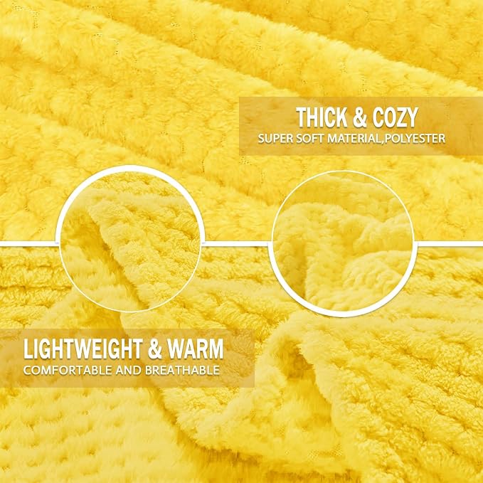 Exclusivo Mezcla Large Waffle Fleece Throw Blanket - Image 5