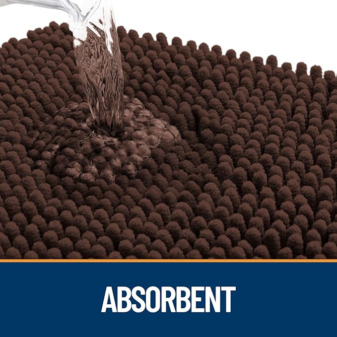 OLANLY Dog Door Mat for Muddy Paws 70x46, Super Absorbent Chenille Mud Mat | - Image 3