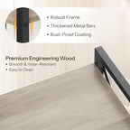 HOOBRO Bookshelf, 3-Tier Industrial Bookcase, Book Shelf Storage Organizer - Image 4