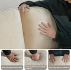 EASE MOOSE Large Seat Velvet L-Shaped Sofa, Soft 4 Seat Couch - Image 7