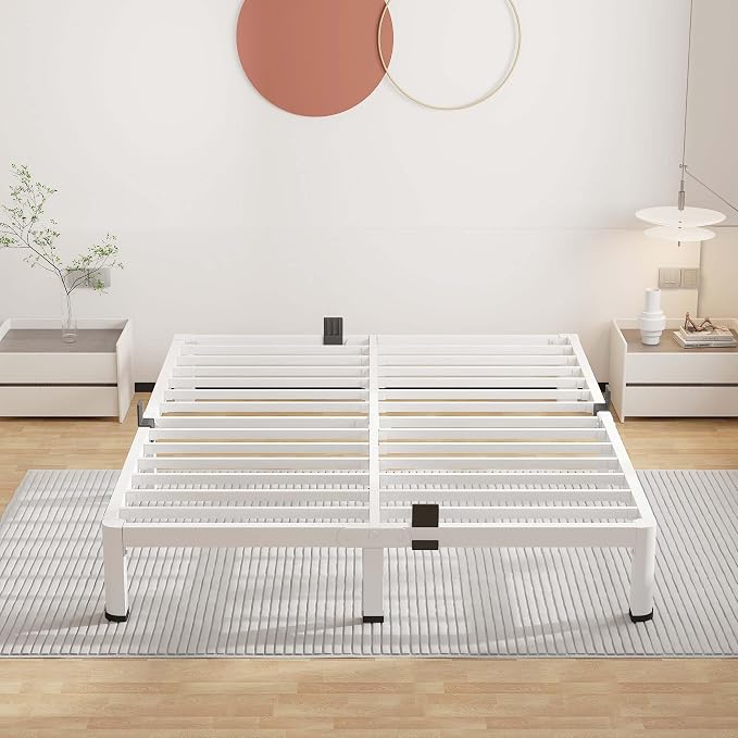 ROIL 7 Inch White Queen Bed Frame - Image 7