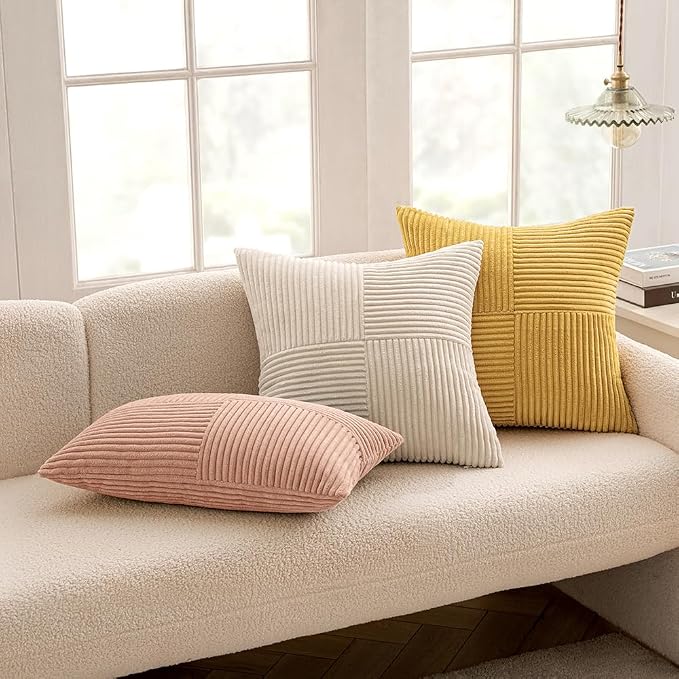 MIULEE Golden Mustard Decorative Lumbar Throw Pillow Covers 12x20 in 2 Pack | - Image 5